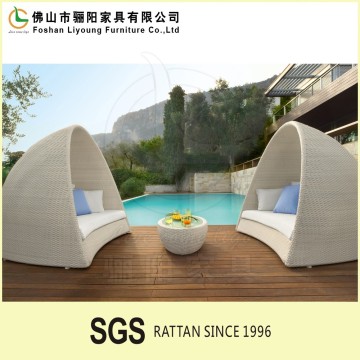 outdoor furniture garden sofas round rattan outdoor bed hand weave modern round rattan bed