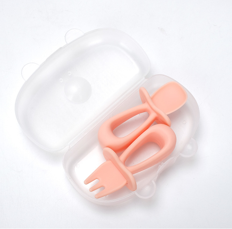 Silicone Baby Spoon Fork Set