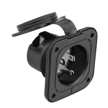 S2201 15A Flange Electrical Inlet - Waterproof RV Power Inlet 15 AMP Plug