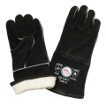 Черные жаропрочные перчатки для барбекю Ручные защитные сварочные перчатки с Ce