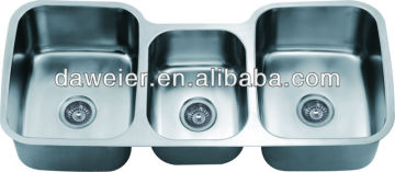 TDS4520 undermount triple bowl sink