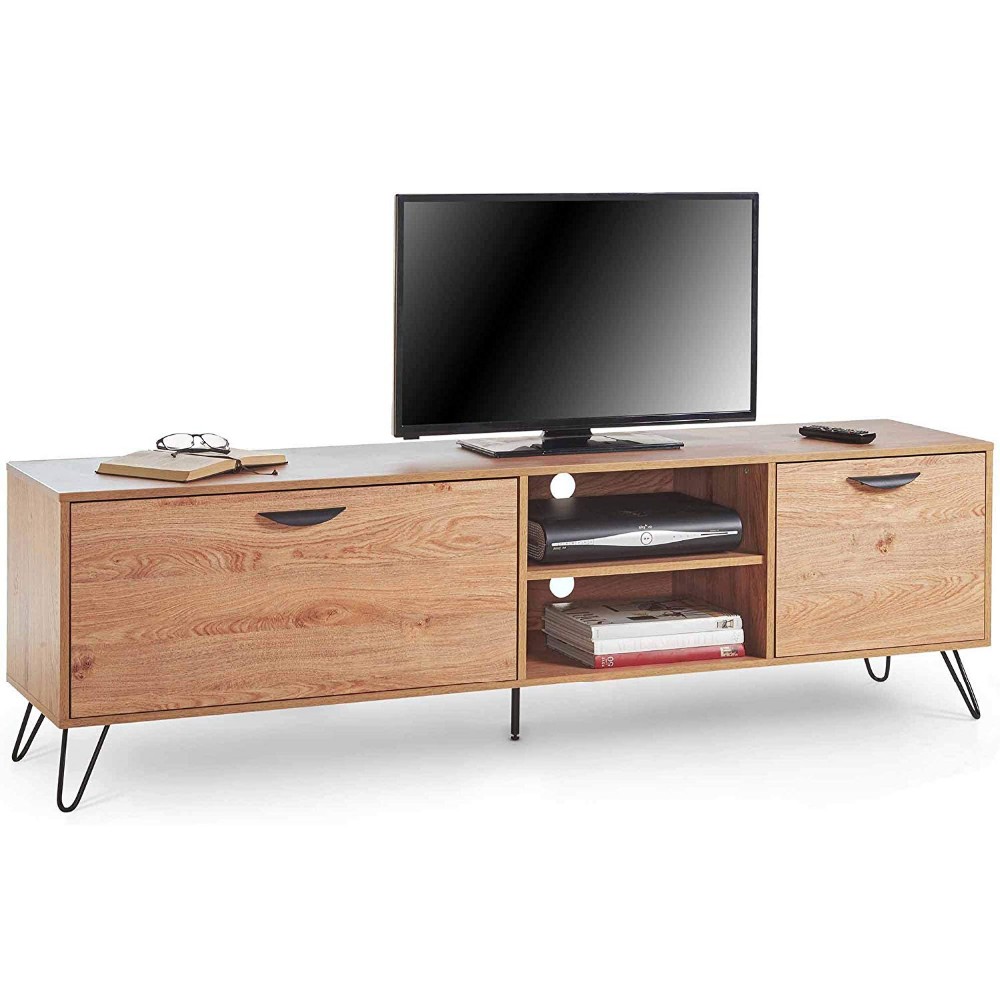  Pattern TV Stand With Steel Legs