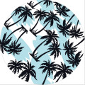 blue round colored blanket rainbow beach towel