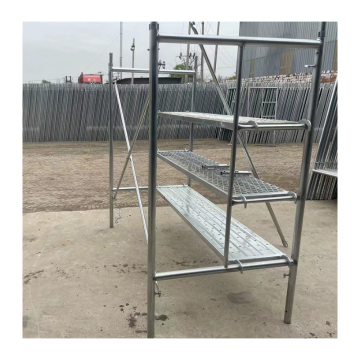 Electric Mobile Scaffolding Platform with Frame Scaffold Lifter, Metal Planks, and 6m Ladder