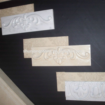 Cream marble Carving wall stone,wall decorative stone