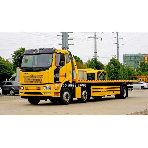 Faw 6x2 Flatbed Wrecker Tuling Truck