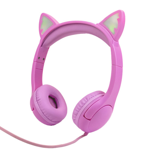 oreille de chat LED rougeoyante casque pour enfants