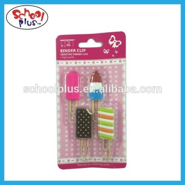 Ice cream funny paper clip as promotional gifts