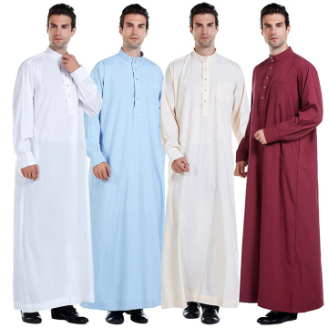 Solid Color Saudi Thawb, Islamic Men's Daffah Robe and Kaftans in Turkey