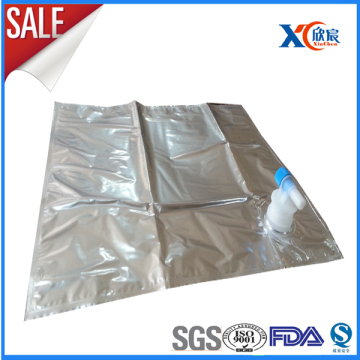 Liquid plastic packaging use plastic screw tap bag in box
