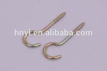 metal screw hooksTop Quality open eye screw hooks Galv/Black/Bp finish,hanging hook