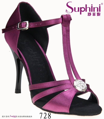 Sexy High Heel Shoes , Purple Crystal Wedding Shoes