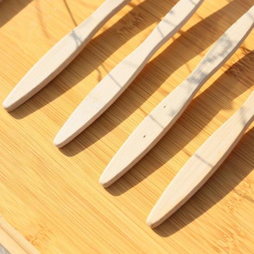 Wave shape charcoal bristle bamboo toothbrush