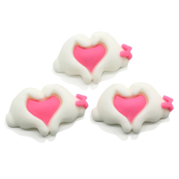 Mignon coeur résine Cabochon Flatback décoration artisanat embellissements pour Scrapbooking bricolage cheveux accessoires décor