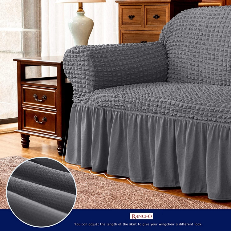 Customized color new design removable spandex household decoration sofa covers for 3 seater sofa