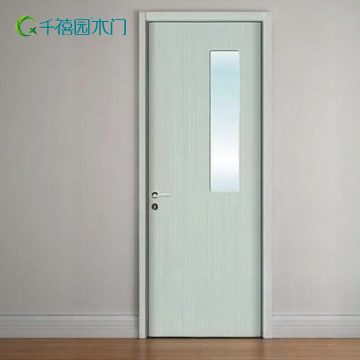 Wooden door with observation window