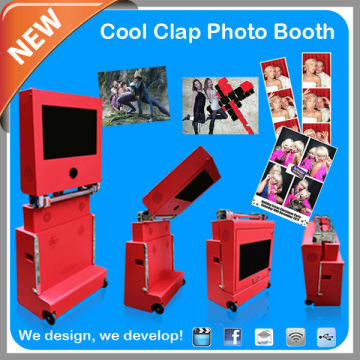 Free standing touchscreen vending machine portable photo booth