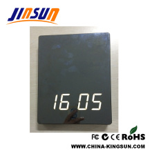 Make Up Mirror With Wood Led Clock