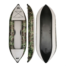 High Quality Customizable Camo Drop Sewed Pvc1 Man Folding Canoe Fishing Inflatable Canoe