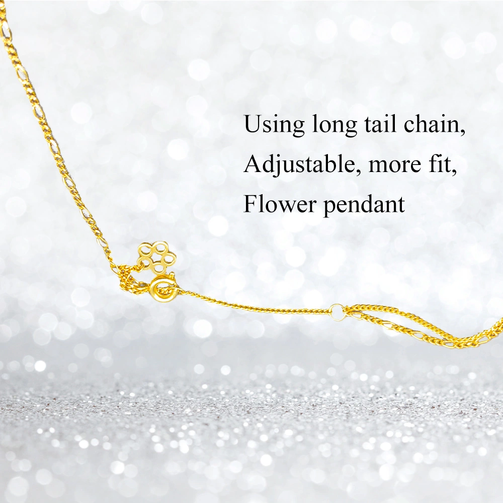 Gold Plated Natural Diamond 925 Sterling Silver Necklace