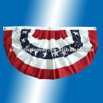 Pleated Fan American flags
