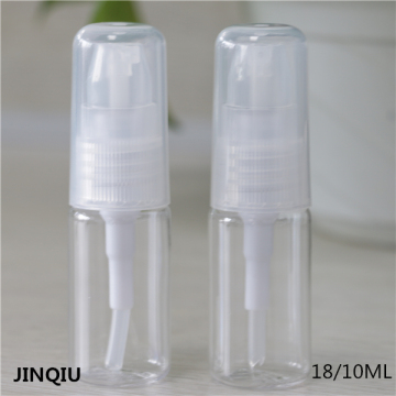 Small size 10ml 18mm collar plastic bottle pump liquid soap,micro spray bottle for powder,liquid mini spray bottle
