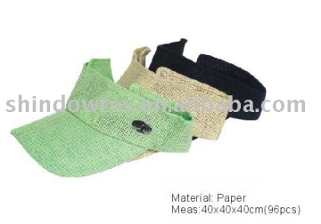 Paper visor hat / Sun visor hat / Straw visor hat