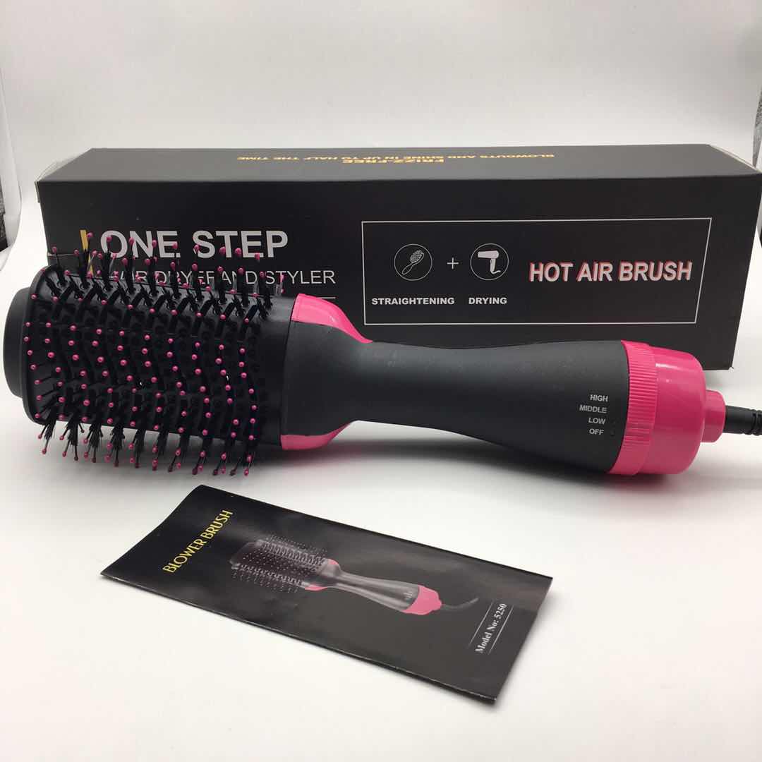 Electric Comb 2 IN 1 Hair Dryer Straight Hair Brush Hair Curlers Rollers