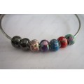 Blue Pandora Hematite Beads