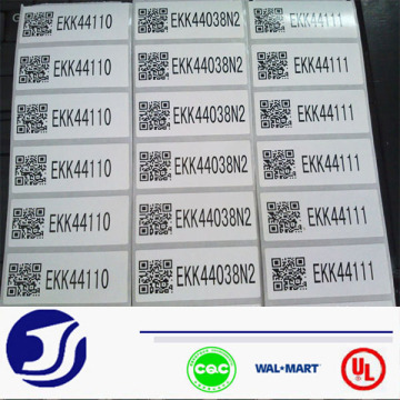 Multi color permanent adhesive qr code stickers