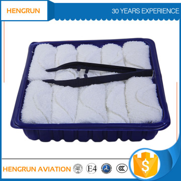hot and cold compressed disposable airline towel