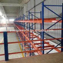 Multi-layer high density material handling pallet rack shelving
