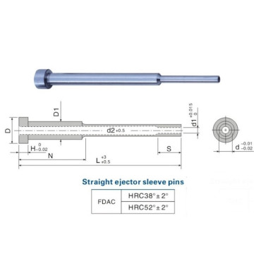 SKD61 Stepped Ejector Sleeves