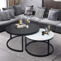 Set of Modern Round Coffee Table 2 Nesting