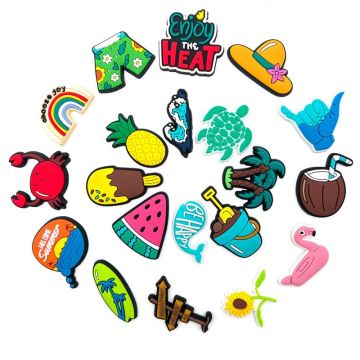 Customized PVC Beach Accessories with Unique Cartoon Shoe Charms