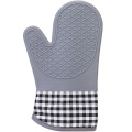 Plaid Cotton Silicone Gloves