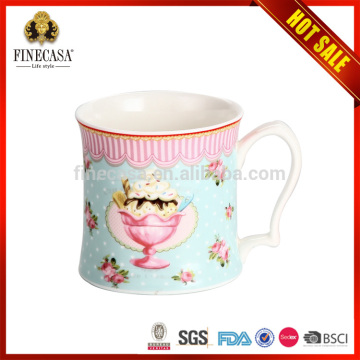 Customized printing flower printing ceramic mugs for gift