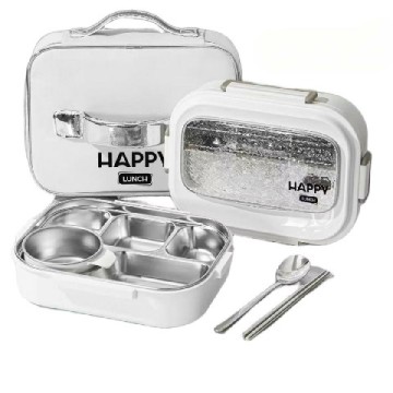 Stainless steel white lunch box