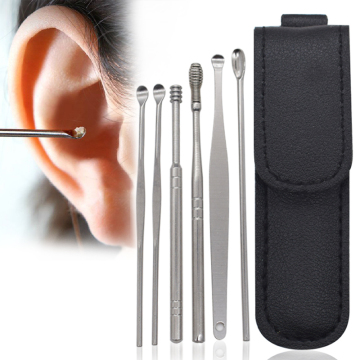 Stainless Steel Ear Digger 6-Piece Set