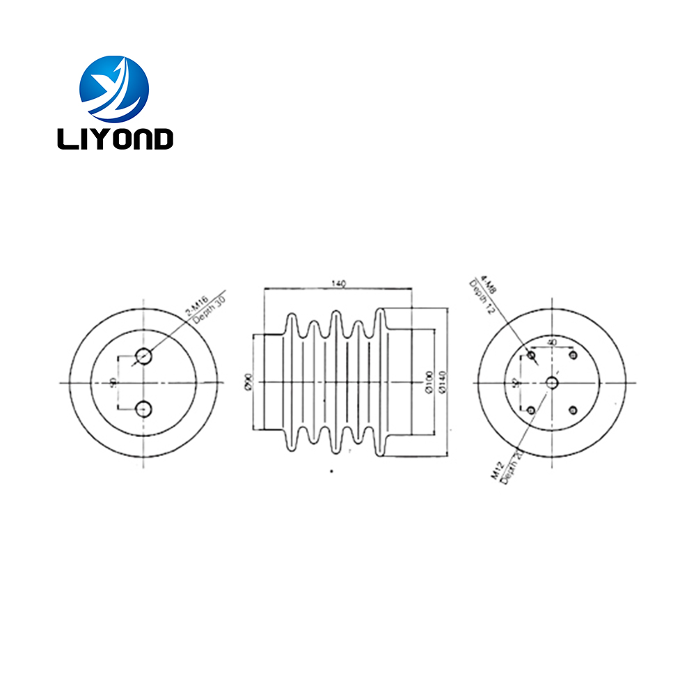 12KV LYC308 140*140 epoxy resin composite insulators high voltage insulator for MV switchgear