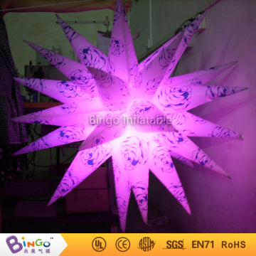 Wholesale kids theme party supplies inflatable LED printing stars