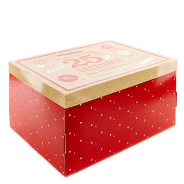 Large flat pack cardboard christmas packaging box