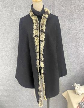 Trimmed Pattern Winter Warm Wool Shawl