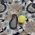 Paisley Heavy Poly Yarn Mesh Stickerei Stoff