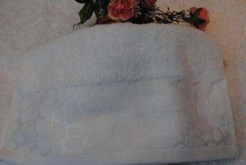 5 star Luxury Hotel Hand Towels Satin Border Set