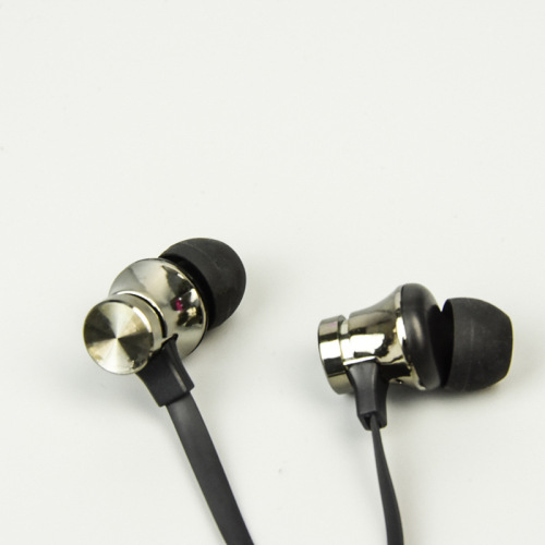 Wholesale Mobile Phone Black In-Ear Stereo Metal Color Earphones