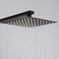Square matte black shower facuet set stainless steel
