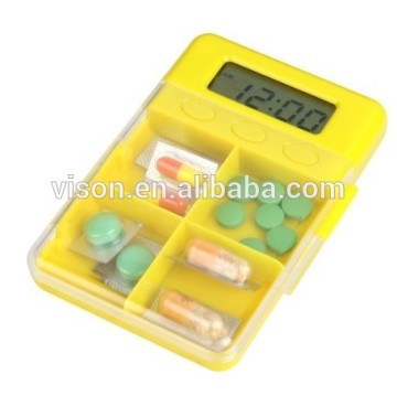 Travel mini alarm pill box timer medicine pill timer digital timer pill box