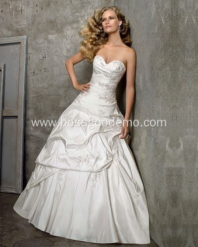 Princess Ball Gown Beading Embroidery Wedding Dress