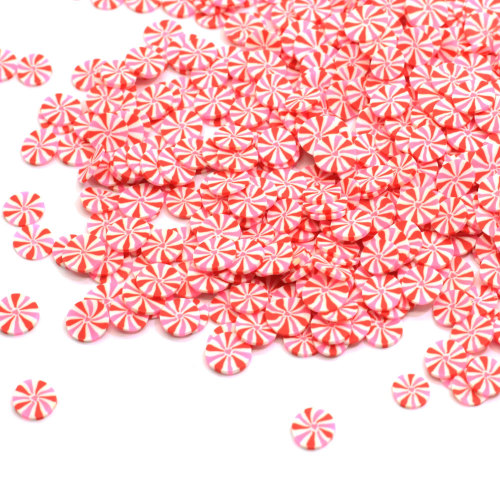 Wholesale 6mm Cute Candy Slices Polymer Caly Round Slice Sprinkles For Nail Art Decor Supplies Polymer Caly For Craft Making